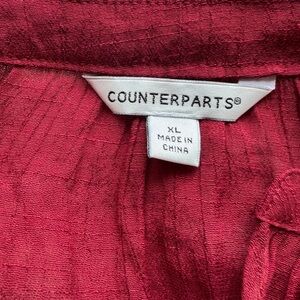 Counterparts Red Blouse XL